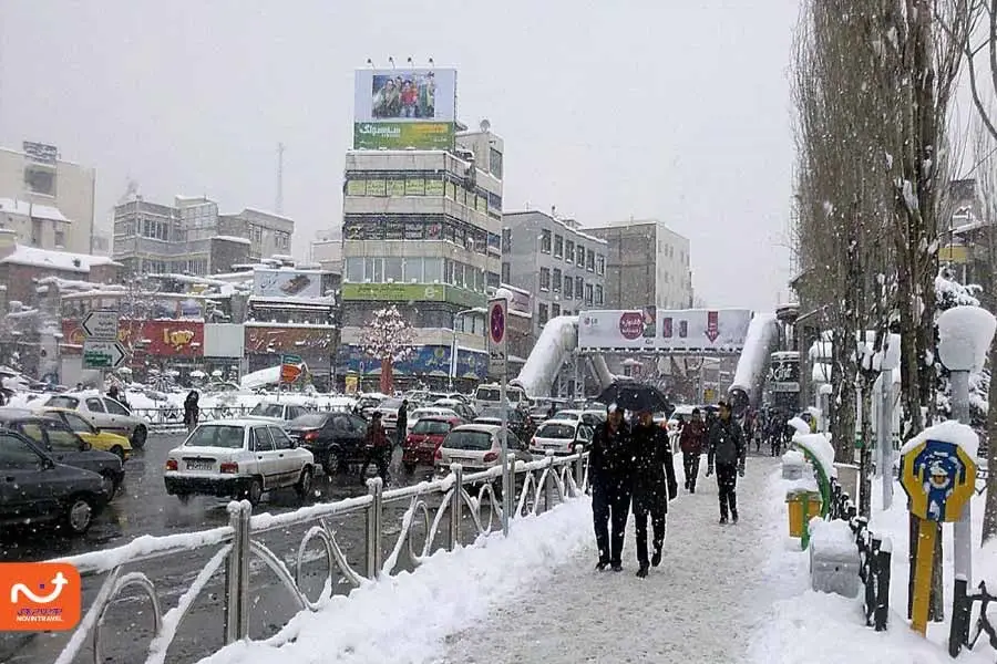 تجریش در یک روز برفی؛ یکی از جاهای دیدنی تهران در زمستان