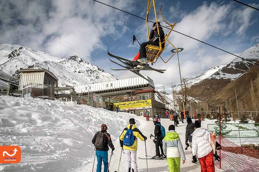 پیست اسکی دربند سر؛ یکی از جاهای تفریحی تهران در زمستان